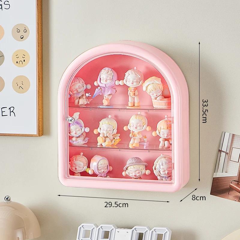 

Display Box For POP-MART Blind Box Storage Display Stand Castle Dust-Proof Dolls Organizer Music Master Display Case Large