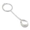 Natural White Topaz Gemstone 925 Sterling Silver Jewelry Keychain 3.15" ETC-13827