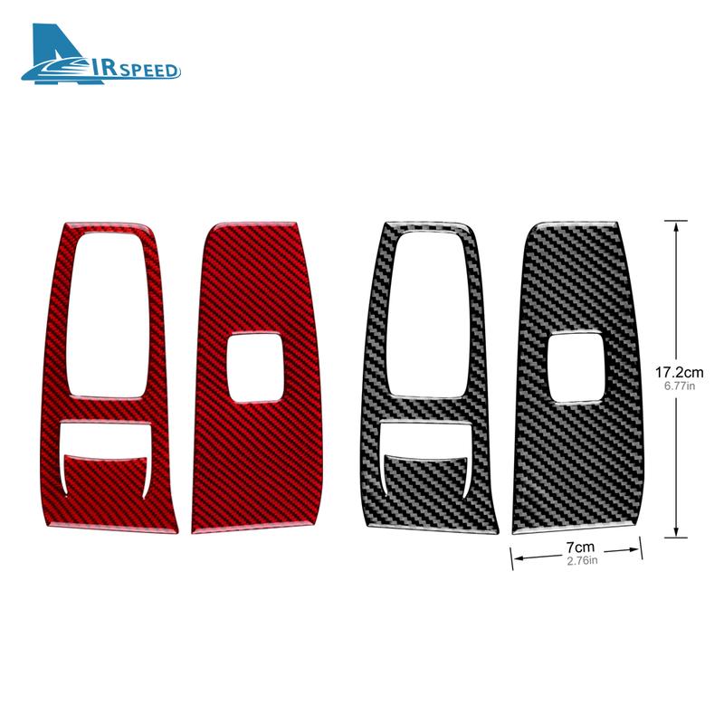Real Carbon Fiber Car Door Window Switch Button Panel Trim Sticker For Subaru BRZ Toyota GR86    LHD RHD Accessories