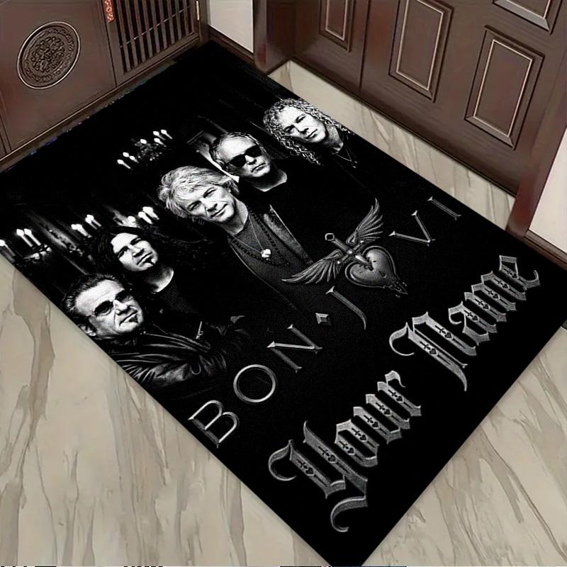 Name Custom Bon Jovi Carpet Rug for Living Room Bedroom Home Sofa Decoration,Kids play Non-slip Floor Mat