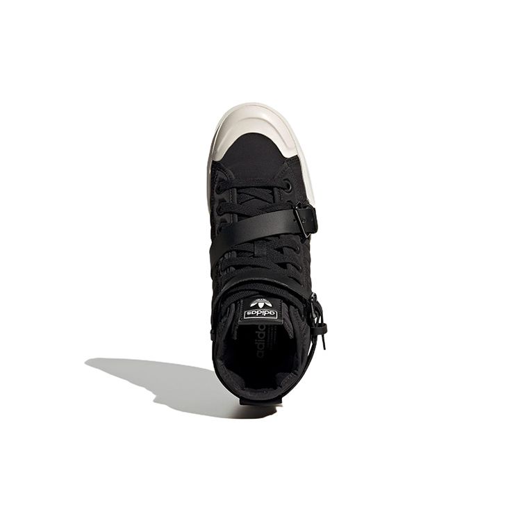 Adidas Originals Nizza Bonega Comfortable Non-Slip Durable High-Top Skate Shoes Women Skate Shoes Black White GW6760