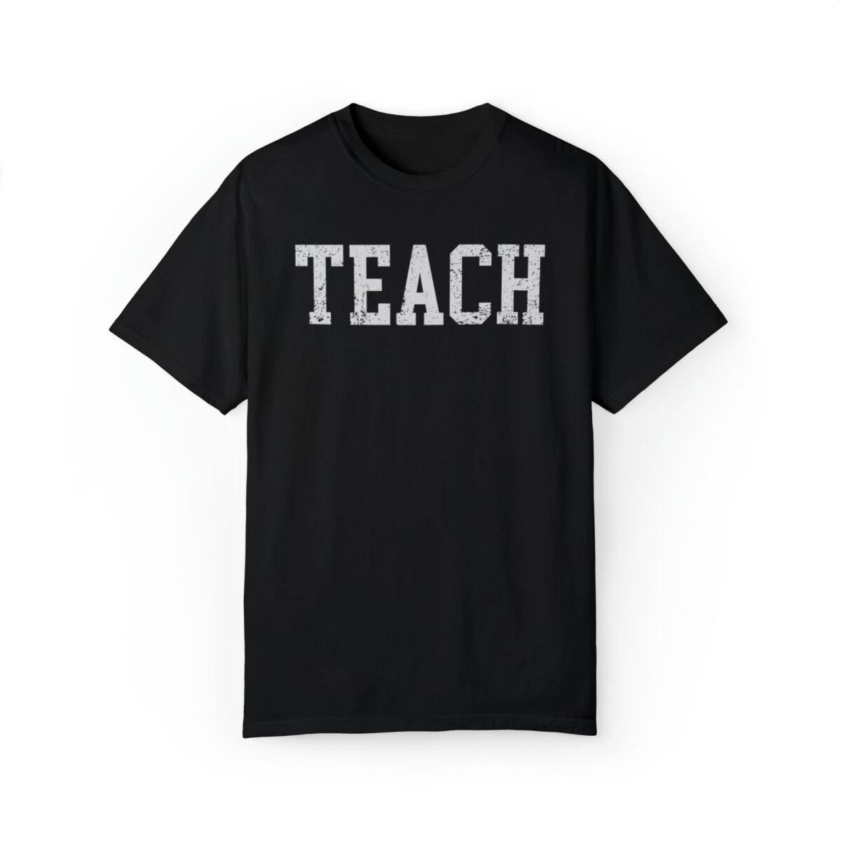 Teach Teacher Trendy T-Shirt, Back to School Shirt, Elementary School Tee XL