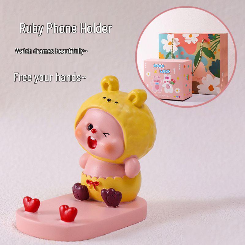 Cartoon Niedlicher Handy- & Tablet-Ständer: Kreatives Desktop-Ornament & Binge-Watching-Geschenk