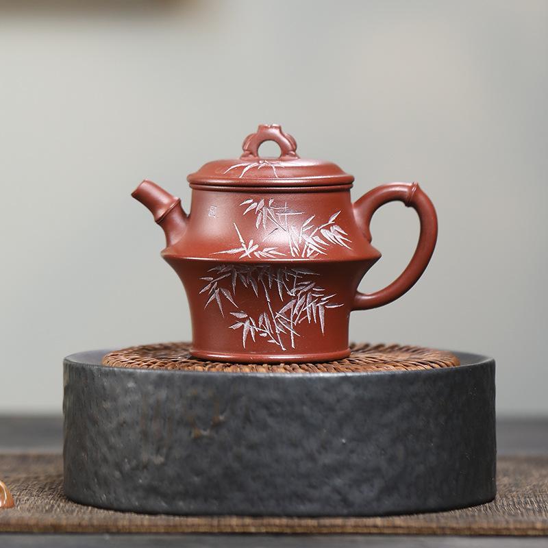 

Китайский исинский фиолетовый глиняный чайник Ручной работы Форма бамбукового узла Чайник Креативный красивый чайник Бытовой чайный набор из циши 130 мл