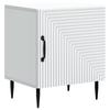 Nightstand White 43 X 34.5 X 50 Cm Particleboard