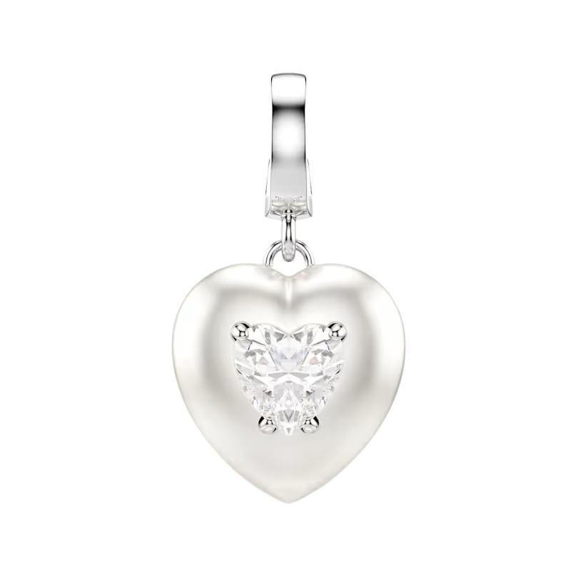 Swarovski Idyllia Heart-Shaped Design Pendant With Cubic Zirconia Unisex pendant Silver 5742960 Box (Random Color)