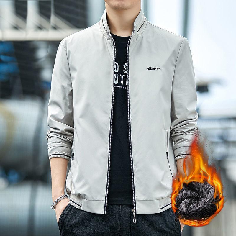 

Autumn and Winter Plus Size 8XL Men s Stand-up Collar Jacket Men s Jacket Slim-fit Young and Middle-aged Casual Jacket 8XL