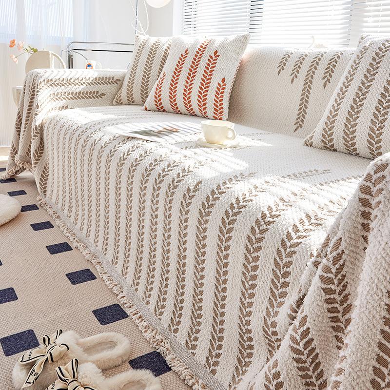 Nordic Sofa Throw Blanket Universal Knitted Sofa Cover with Tassels Ins Style Outdoor Picnic Blankets Tapestry for Bed