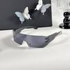 8PCS New Trends Y2K Sunglasses Women Men Fashion Punk Frameless Sun Glasses One-Piece Lenses Sports Goggle UV400