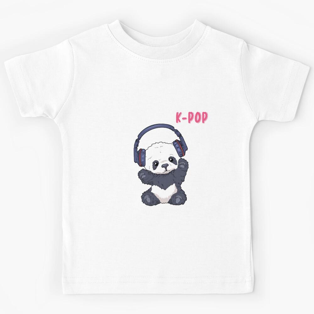K Pop Gifts Girls Women Panda Korean Pop Music K-Pop Kids T-Shirt 120