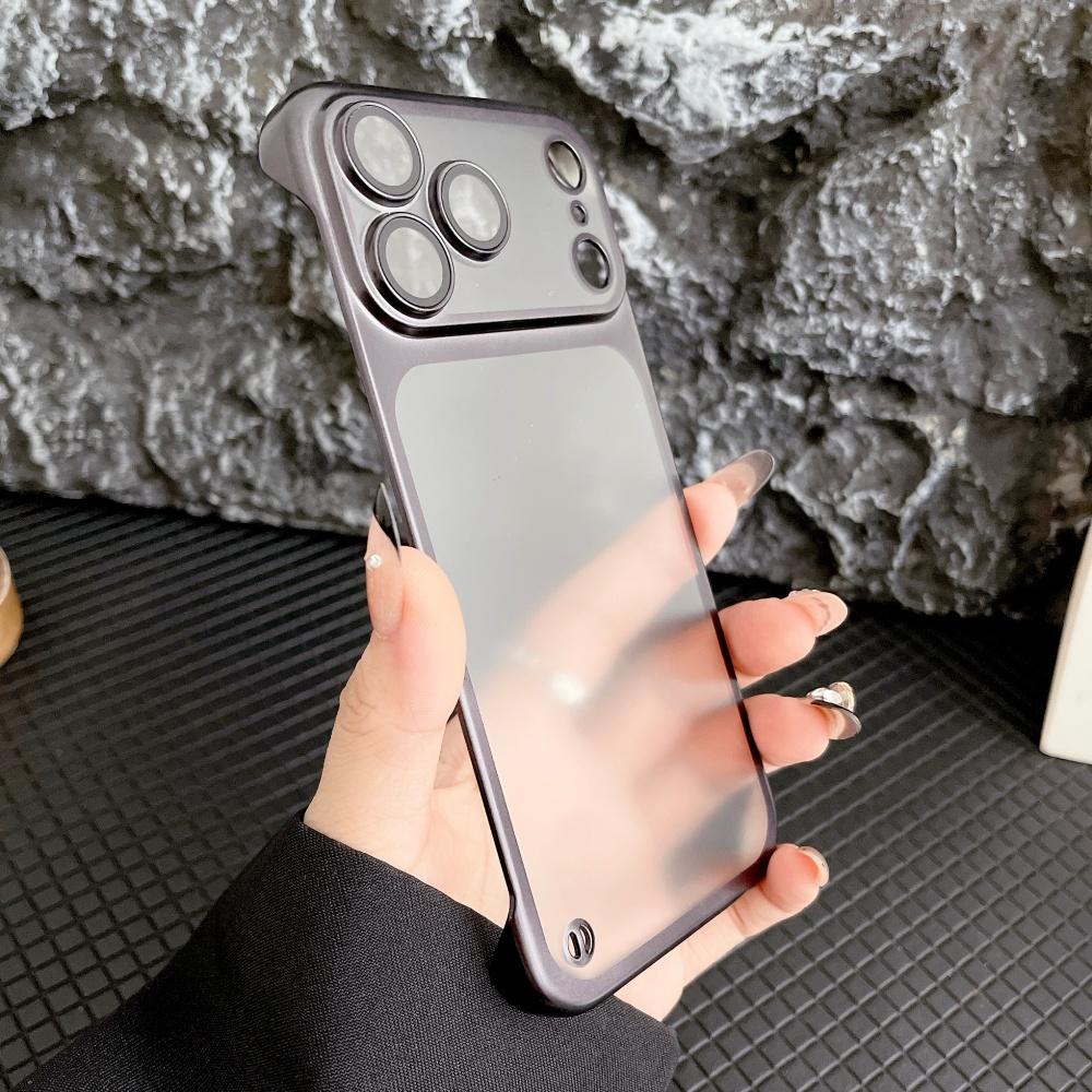 Luxury Matte Plating Borderless Case For iPhone 17 Air 16 15 14 13 12 Pro Max 17ProMax Ultra Thin PC PC Translunt Phone Cover