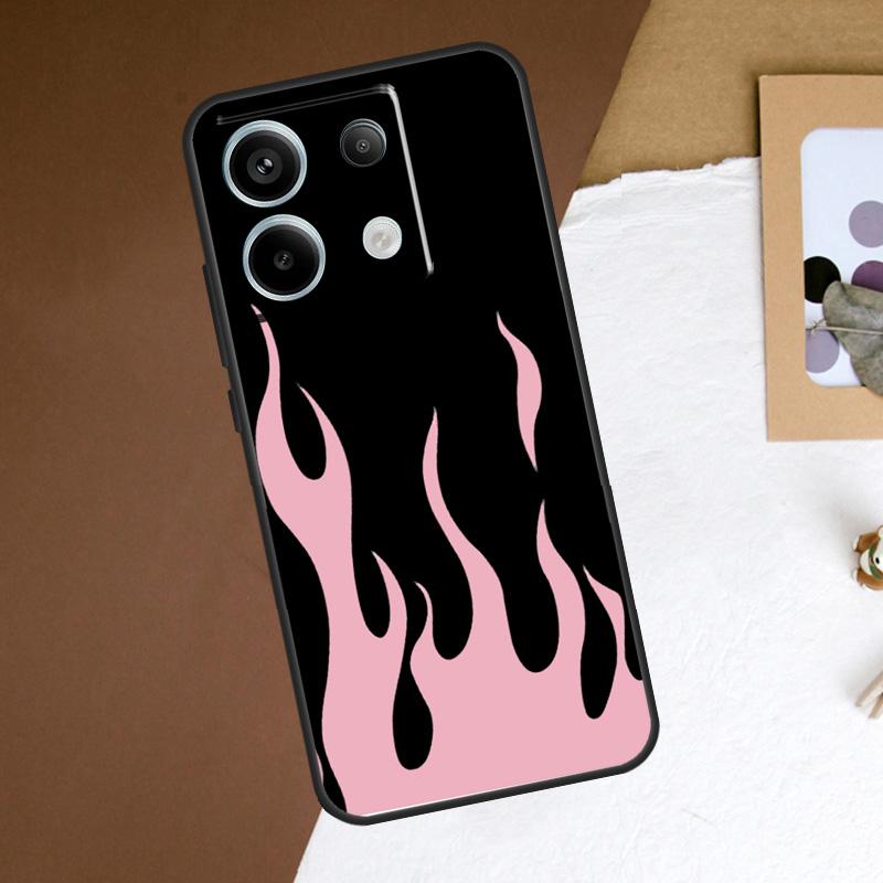 Flame Aesthetic Light Blue Fire Pink Case For Xiaomi Redmi Note 13 12 11 14 15 Pro Plus Redmi 15 13 10 10C 12C 13C 14C 15C Cover