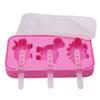 Silicone Ice Cream Mold 3 Cavities Easy Release Dinosaur Car Pineapple Ice Lolly Mold DIY Summer Freezer Ice Stick Container Kitchen