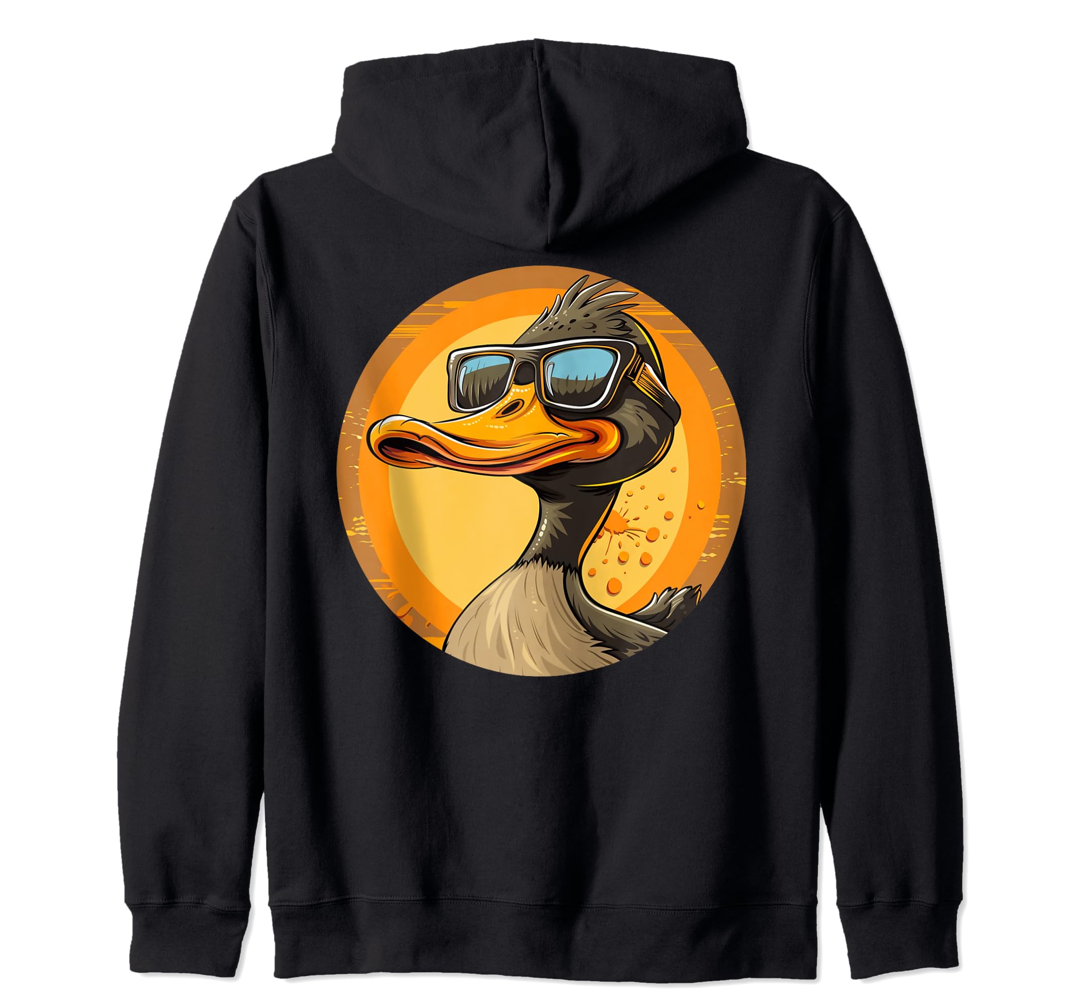 

Duck Animal Costume Zip Hoodie with Sunglasses for Animal Lovers чорний