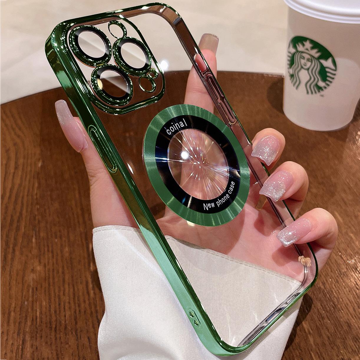 

Модное покрытие для чехла MagSafe для iPhone 11 13 12 14 15 Pro Max Plus Защита объектива камеры Магнитная крышка для беспроводной зарядки For iPhone 13 ProMax