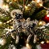 Christmas Tree Hanging Ornament Chinese Zodiac Goat Acrylic Pendant for Home Winter Holiday New Year Party Decor Gift