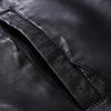Jaqueta de Couro Motociclista Masculina Juvenil Slim Fit - Estilo Coreano