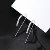 Stylish Geometric Ear Hangers with Sparkling Diamonds Portable Accessory for Fashionable Women Daily Casual Wear