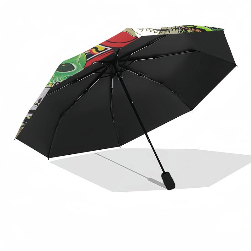 1pc Misfits Horror Automatic Open, Windproof, Compact Travel Umbrella, Gift for Birthday, Christmas, Business 93031