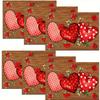 1/2/4/6pcspcs Valentine's Day Placemats Suitable for Party, Elegant Heart & Table Settings, Durable Polyester Square Placemats, Hand Wash Only