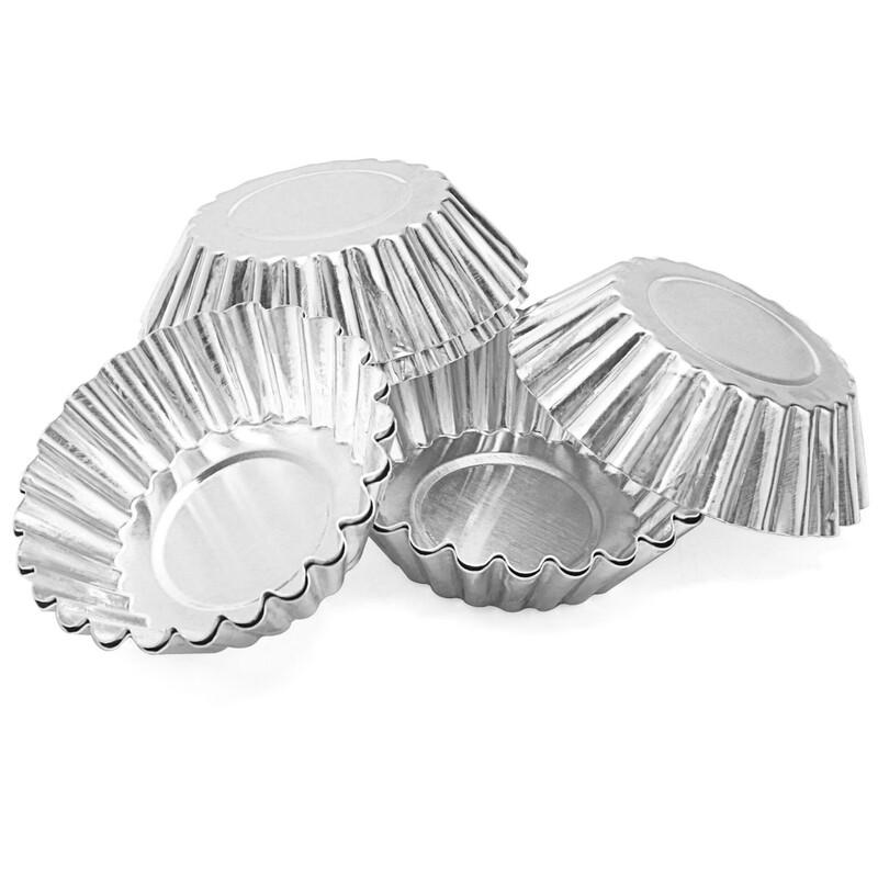 

Changbaosen Y29 Fluted Aluminum Foil Egg Tart Molds, 100 Pcs