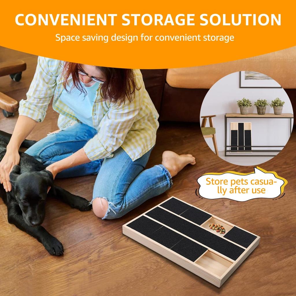 Wooden 3/6 Grids Dog Nail Scratching Board with Snack Box Puppy Claw Grooming Tool Dog Scratch Pad Pet Dogs Grooming Accessories