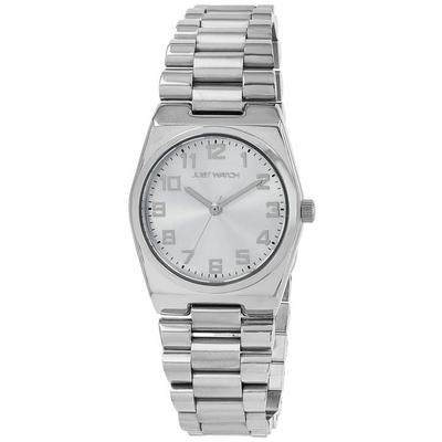 Just Watch Women's Silver Stainless Steel Bracelet Watch Timeless Aesthetic Modern Look