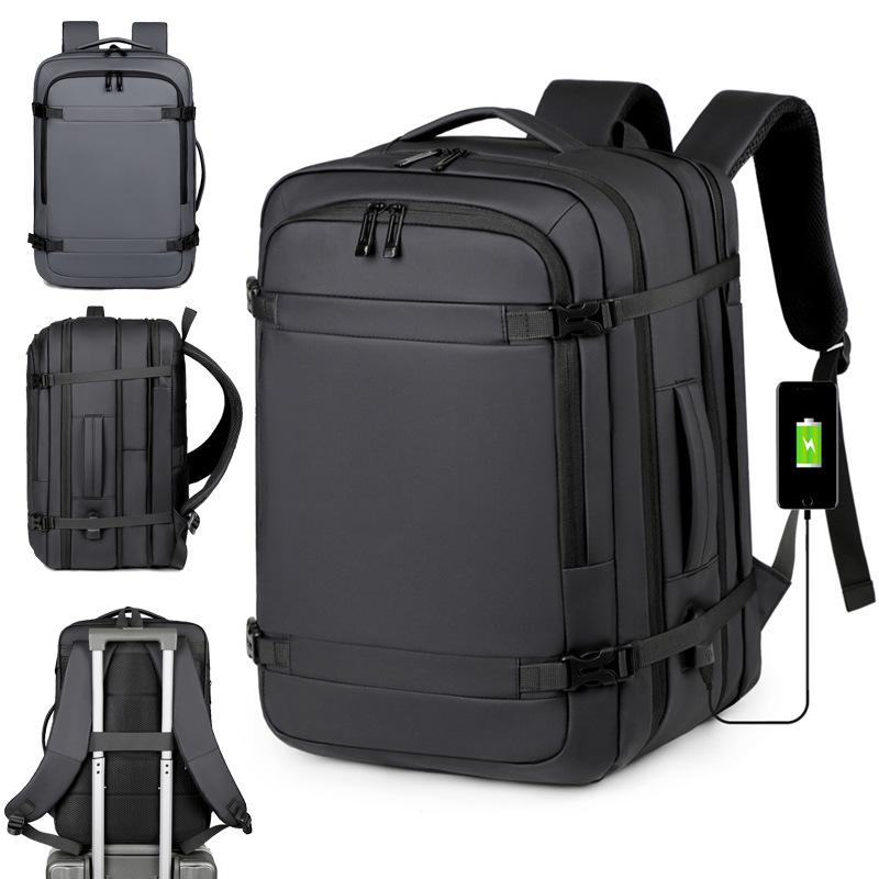 Large Capacity Water-Resistant Business Backpack with Charging Port