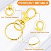 40PCS Metal Lobster Clasp 360 Degree Rotation Gold DIY Lobster Clasp for Handbags Wallets Jewelry Key Chains