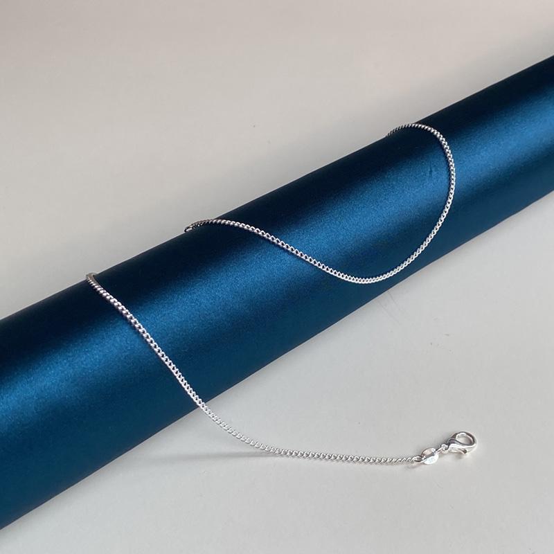 925 Silber 2MM 40-75cm Seitenketten-Halskette Herren Damen Anhänger Hochzeitsparty Geschenk Schmuck Weihnachts-Accessoires