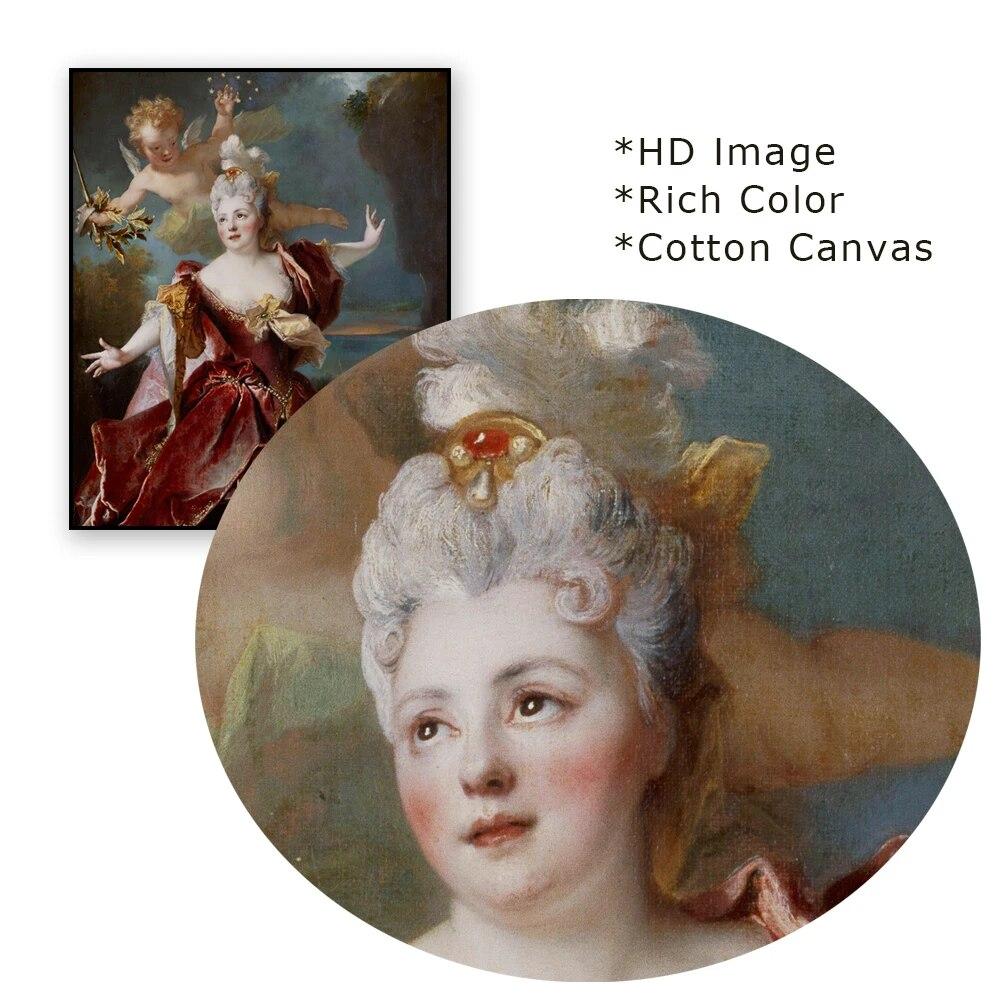 Vintage Oil Painting Poster Mademoiselle Duclos In the Role of Ariadne Prints Renaissance Art Canvas Painting Living Room Decor