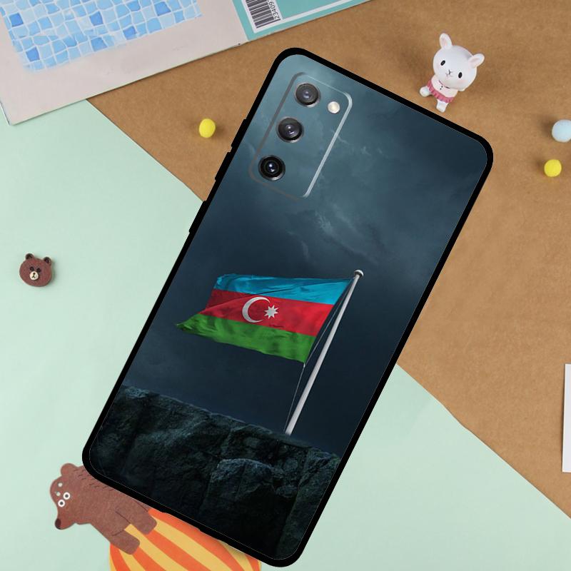Azerbaijan Flag Soft Case For Samsung Galaxy S25 Ultra S9 S10 S20 FE S21 S22 S23 Plus S24 Ultra Funda Cover