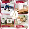 4 Pack 9 Inch Wooden Easel Stand, Portable A-Frame Tabletop Display Easel for Painting, Canvas, Signs,Photos, Art Easel for Kids, Students,