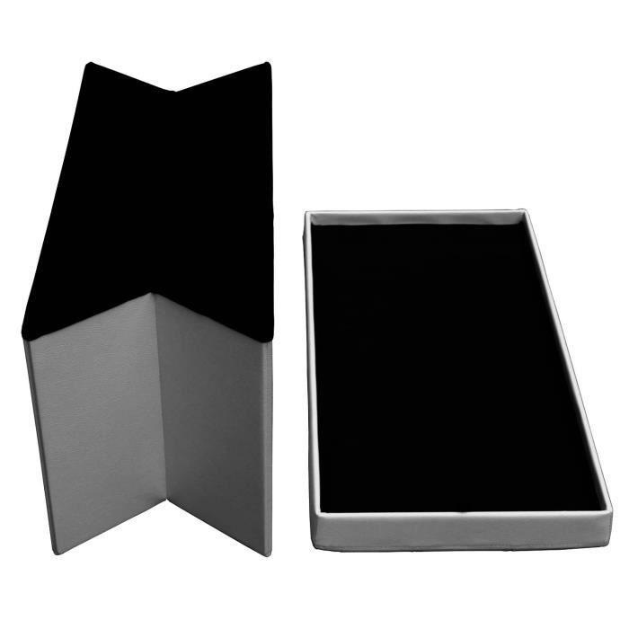 Banquette coffre pliable gris - STEVEN - 2 places - L.76 x l.38 x H.38 cm