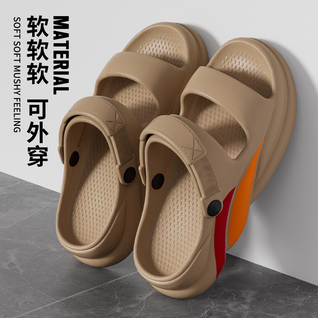 Men's Slippers Summer New Sandals EVA Light Adult Thick-soled Beach Shoes Non-slip Open-toe Sandals for Outdoor 2025