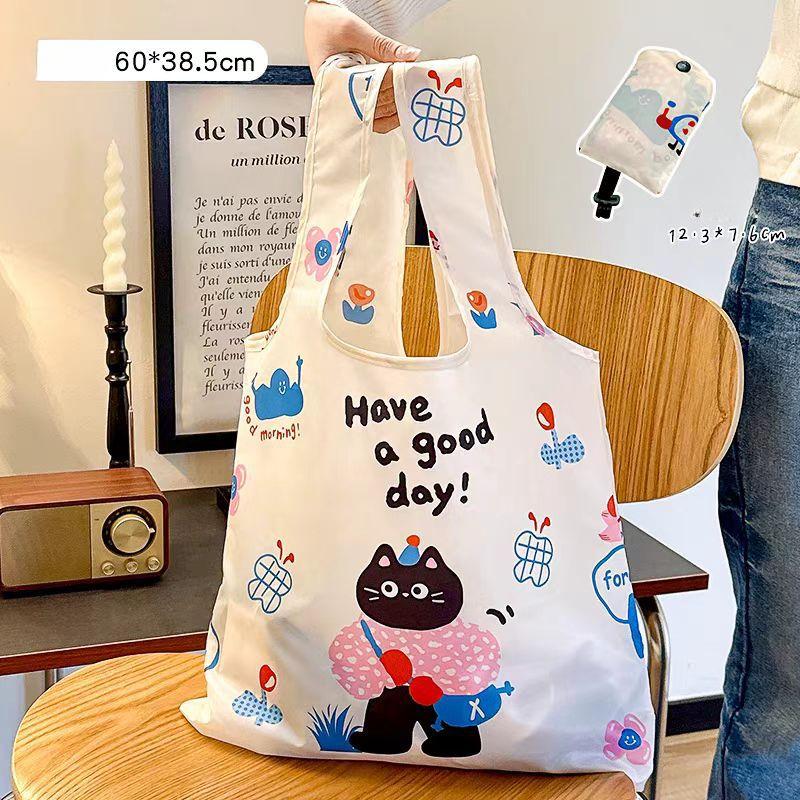 

Складная модная сумка для покупок в супермаркете, большая вместимость, портативная, женская, на плечо, ручная, экологичная продуктовая сумка