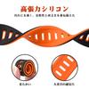 WOCCI 18mm Silicone Rubber Watch Quick Replacement Strap with Black Buckle Band, Release, Two-Tone, Black/Orange