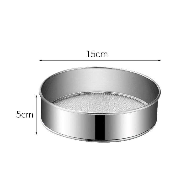 

60 Mesh Round Flour Sifter 304 Stainless Steel Fine Sieve for Baking & Powdered Sugar 201 Ring & 304 Mesh