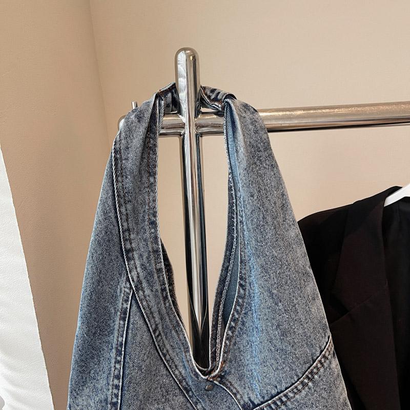 Dames Denim Tote Bag Modieuze Oversized Schoudertas Casual Dagelijkse Canvas Stijl Handtas