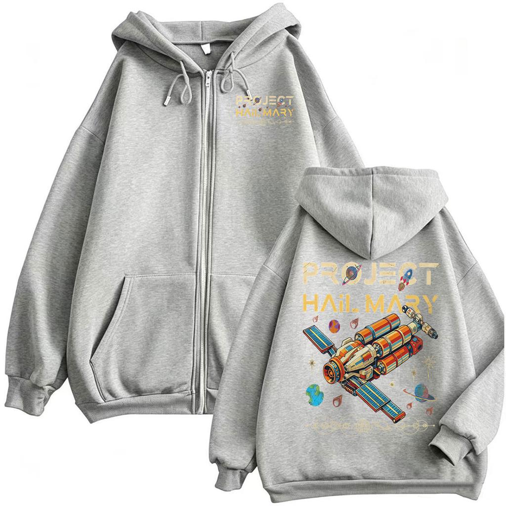 Funny Project Hail Mary Rocky Amaze Zip Up Hoodies Men Women Harajuku Streetwear Sweatshirt Jacket Coats