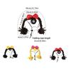 Double Braids Pet Wig Braid Bow Pet Headgear Pet Dress Up Cat Funny Headpiece  Cosplay Events