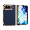 Electroplated Carbon Fiber Texture Magnetic Integrated Film Phone Case