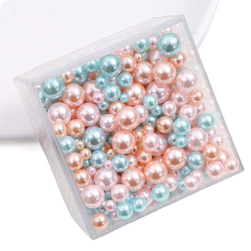 

3-8 мм 10/50 г случайные смешанные жемчужные бусины без отверстий, круглые бусины из АБС-пластика для рукоделия, изготовления ювелирных изделий 3-8mm 10g