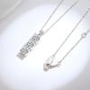 3 Stück*0,5 Karat Moissanit 1,5 CT Anhänger Halskette 18K Weißgold Sterling Silber Vier Krallen Mode Halskette Geburtstagsgeschenk Schmuck