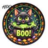 Halloween Holiday Decorations LED Glowing Hanging Decor Acrylic Window Ornament with Light Spooky Durable Signs Sign for Door Wall Haunted
