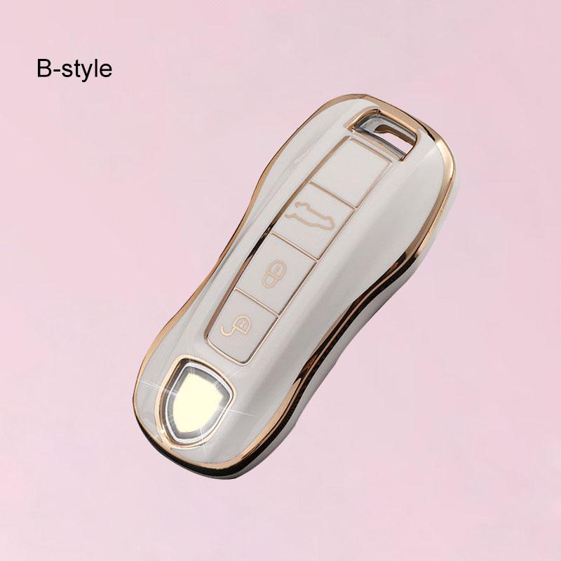 Voor Cayenne Panamera Macan Cayman 911 718 918 958 Sleuteletui Cover Shell Fob Afstandsbediening Sleutelbeschermer Houder Accessoires