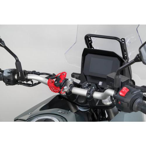 TANAX MF-4776 Motorcycle Anti-Theft Helmet Wire Lock Handle Clamp Mounting Coil Olive 3 Digit Dial Lock 1000m