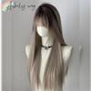 Ashely Jellyfish Head Black with Red Wigs with Bangs Subculture Y2K High Temperature Fibers Cosplay Synthetic Wigs for Daily Use