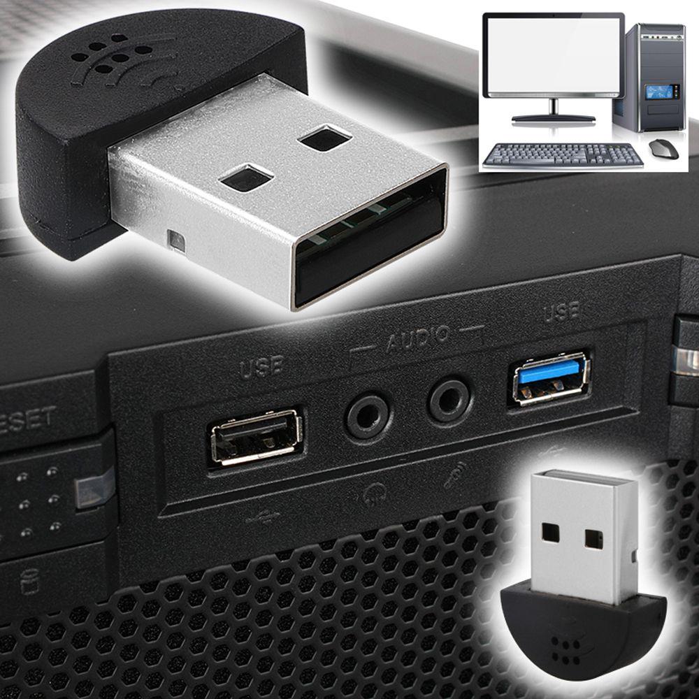 Adaptateur Audio Micro pour Ordinateur Portable et de Bureau Microphones Tube Vocal Mini USB 2.0 Micro Microphone