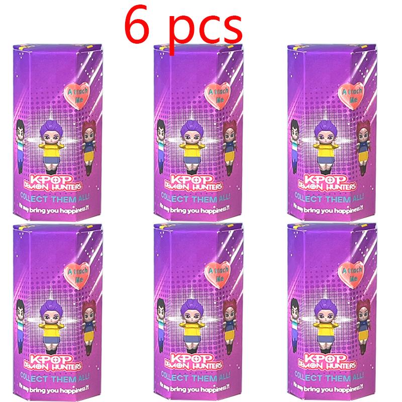 New K-pop Demon Hunters Angel Blind Box PVC Material Mini Anime Character Decoration Children's Christmas and Birthday Gifts